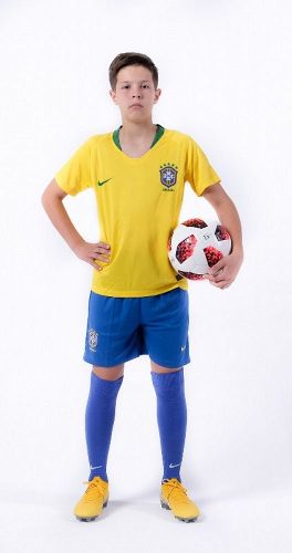 сборная Бразилии домашняя детская футбольная форма комплект/майка и шорты