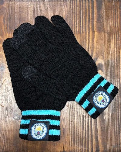 Перчатки вязанные футбольного клуба Манчестер Сити